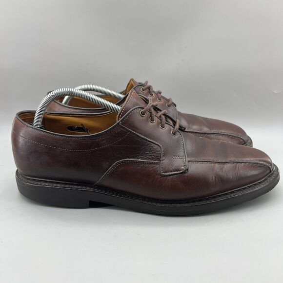 Allen Edmonds Mapleton Brown Leather Bicycle Toe Derby Shoes Mens Size 11.5 D